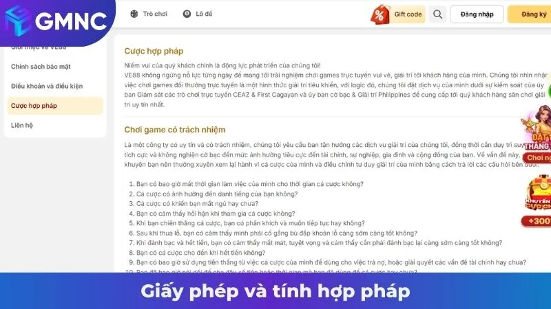 Giấy phép và tính hợp pháp